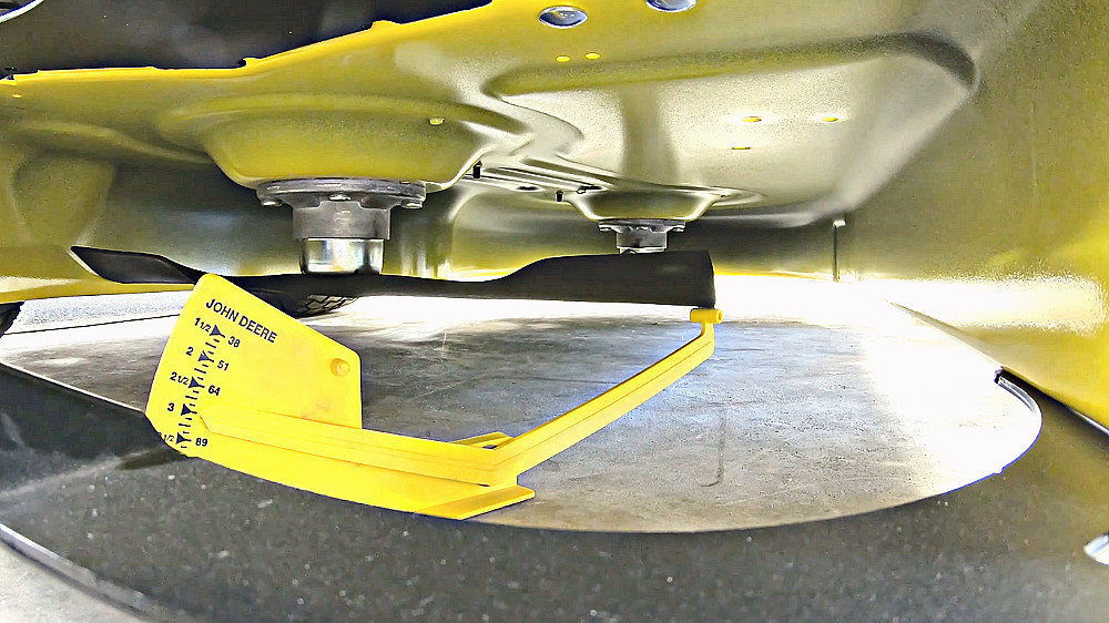 How to Level the Deck on a John Deere S220 Mower ' Thumbnail'